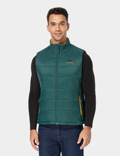 (Open-box) Men's Classic Heated Vest - Green & Gold view 2