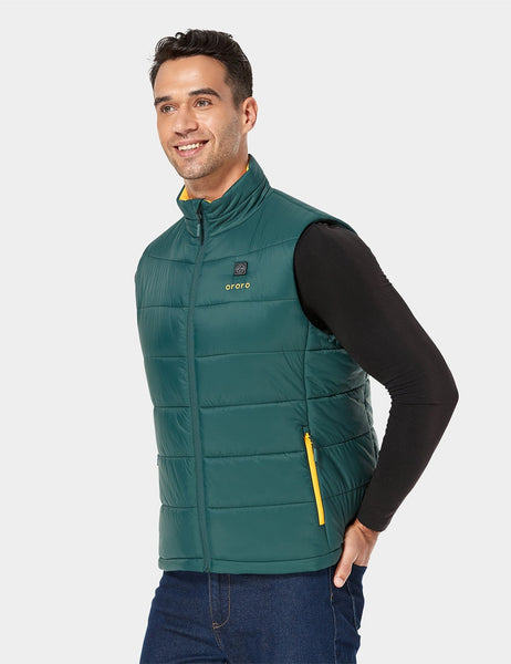 (Open-box) Men's Classic Heated Vest - Green with B19G Battery – ORORO