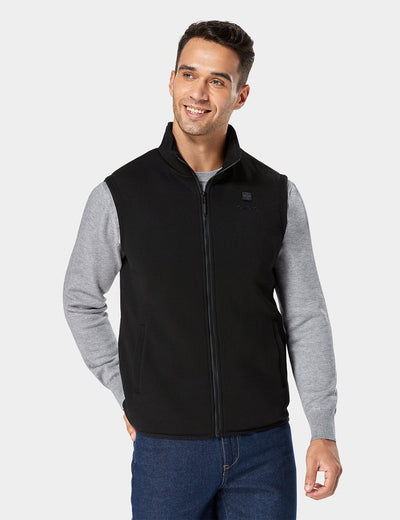 Men's Heated Fleece Vest - Black (Battery Not Included) view 1