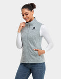 (Open-box) Women's Heated Fleece Vest - Flecking Gray