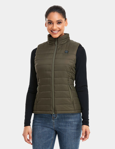 Women's Classic Heated Vest - Green view 1