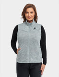 (Open-box) Women's Heated Fleece Vest - Flecking Gray