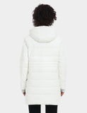 Women's Heated Puffer Parka Jacket - Milk White