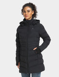 Women's Heated Puffer Parka Jacket - Neutral Black