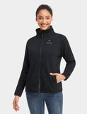 (Open-box) Women's Heated Full-Zip Fleece Jacket - Black