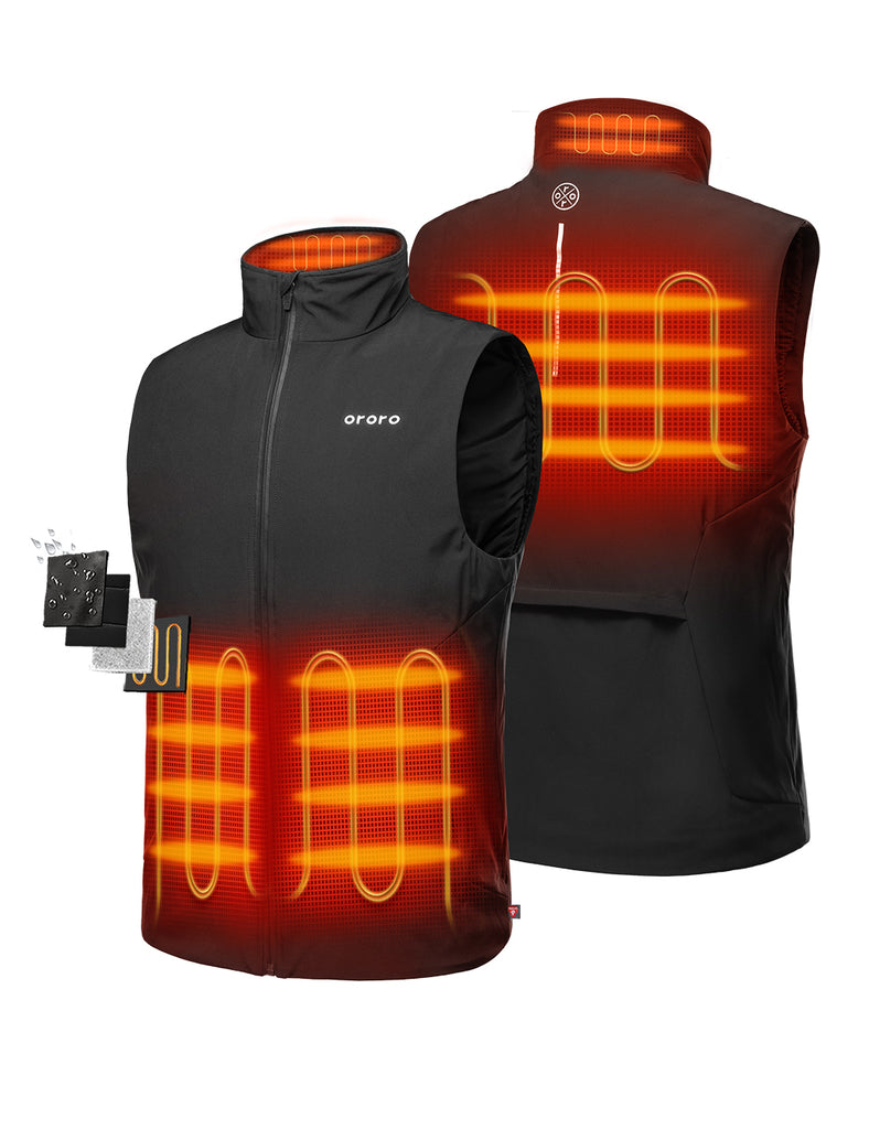 Men's Heated PrimaLoft® Golf Vest - Comfy & Stretchy | 4 Heat Zones | ORORO