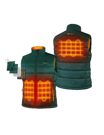[ (Open-box) Men's Classic Heated Vest - Green & Gold] view 1