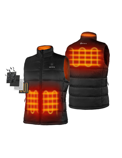 Four Zones Heating: Left & Right Pocket, Collar, Upper Back view 2