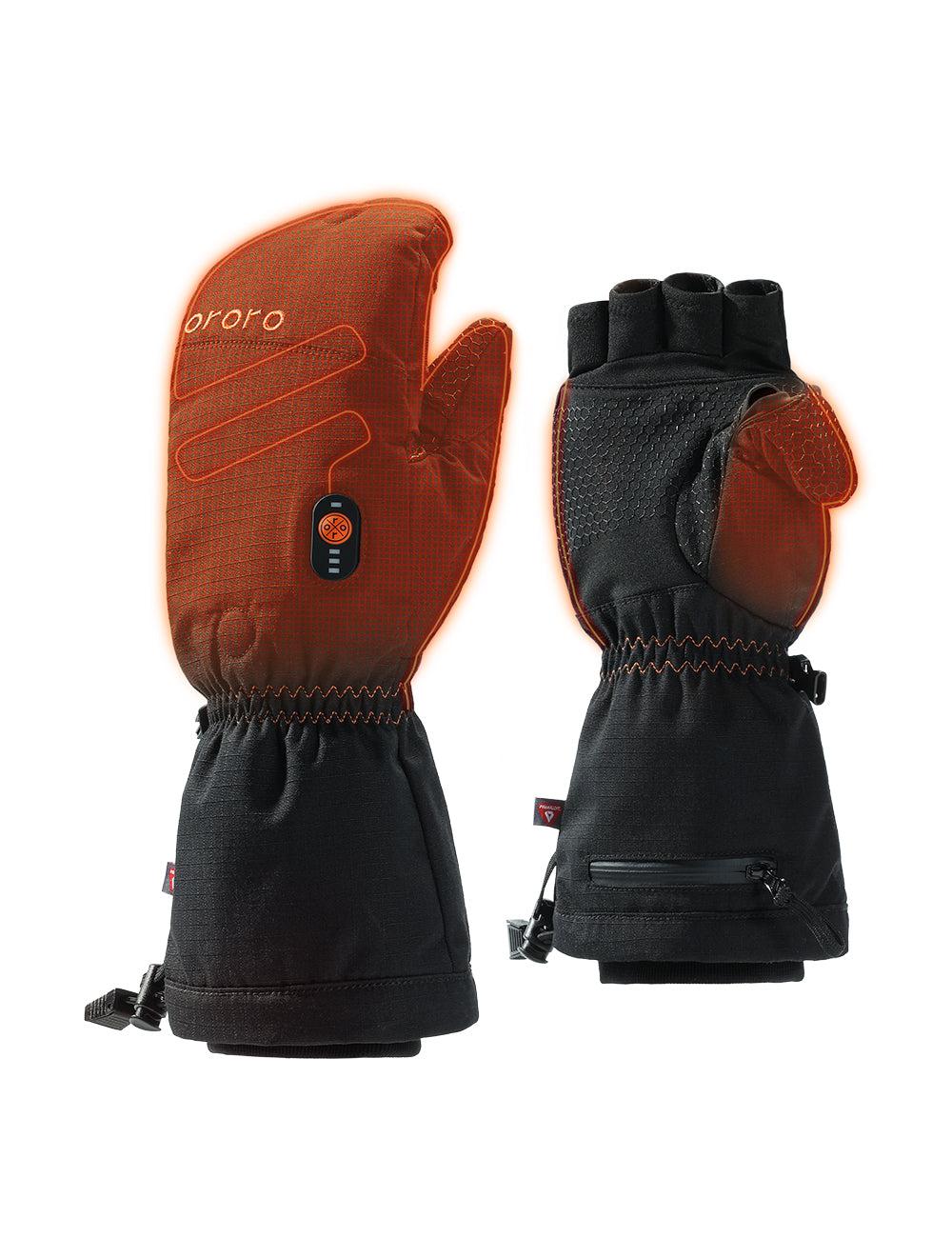 Fargo Heated Flip Top Mittens - Unisex
