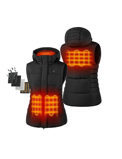 Four Heating Zones: left & right front stomach, upper-back, and collar view 2