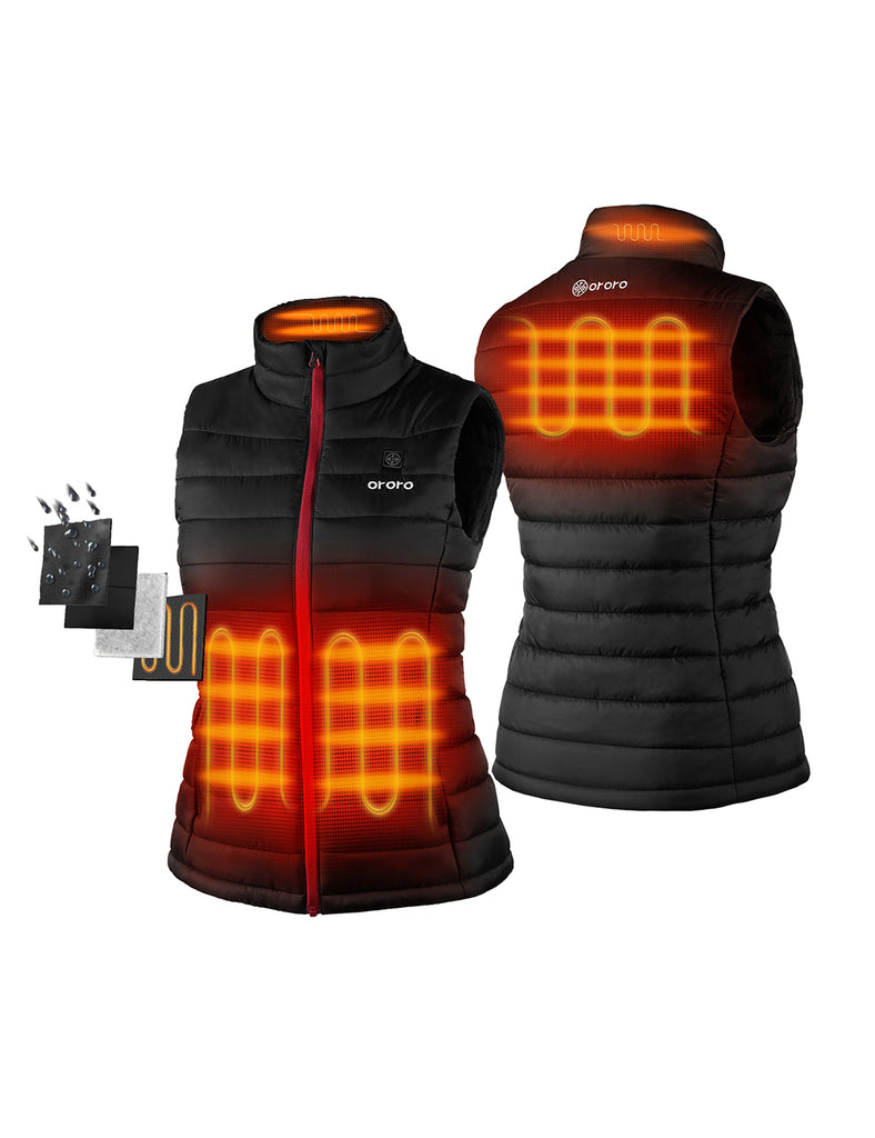 Women's Classic Heated Vest - Black, Battery Electric Heat